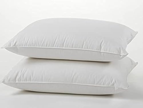 Dream Solutions USA 100% Hungarian White Goose Down Pillow, Luxury 700 Fill Power Standard Size, (Pack of 2)