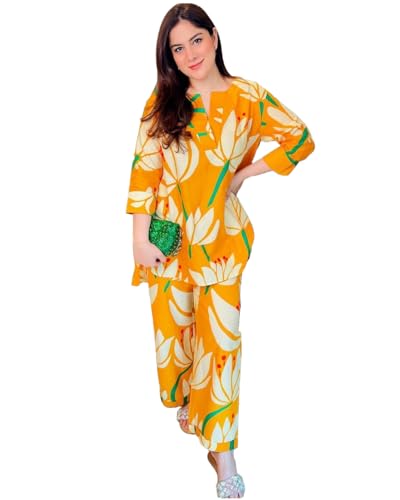 Image of ANNI DESIGNER Cotton Blend Women's Kurta with Pant