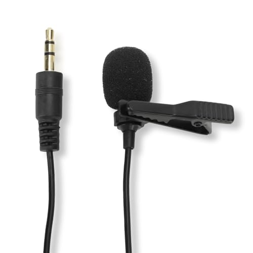 Lavalier Microphone 3.5MM Professionell Lapel Clip-on Mic Lav Mic för Videoinspelning, Lavalier Lapel Microphone Recording Mic för Telefon Android