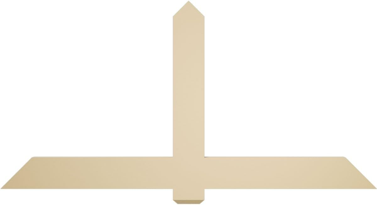 72"W x 36"H x 2"D x 6"F, 12/12 Pitch, Eugene Signature Urethane Gable Bracket, Primed Tan