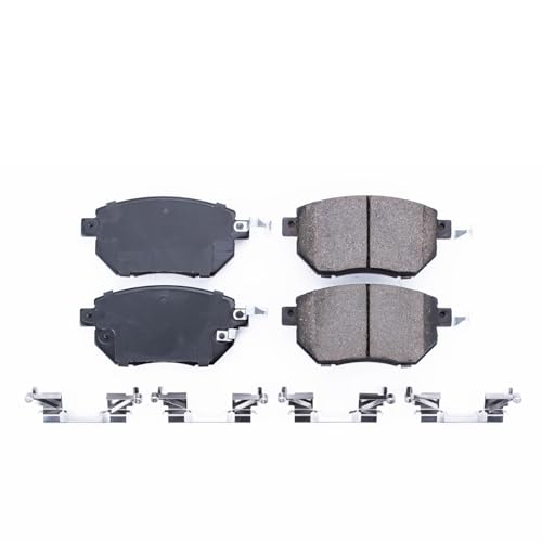 Image of PowerStop Front Brake Pads for Infiniti FX35 2003-06 |FX45 2003-06 |Nissan Altima 2005-06 |Maxima 2004-08 |Murano 2003-07 - Z17 Ceramic Brake Pads with Installation Hardware, 17-969