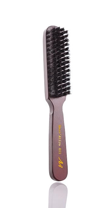MASSALIYA OIL BEARD BRUSH-WILD BOAR NATURAL BRISTLES - NATURAL SANDALWOOD WOOD HANDLE - PROMOTES BEARD AND HAIR GROWTH AND SMOOTHENS AND STRAIGHTENS HAIR - SUITABLE FOR ALL BEARD TYPES