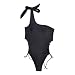 Modischer Damen Bikini Einfarbig Badeanzug AushöHlen LäSsiger Einteiliger Mutter Mama Tochter RüSchen High Waist TräGer Mit Gepolstert Blumenmuster Streifen Leopard MäDchen Bademode Sommer
