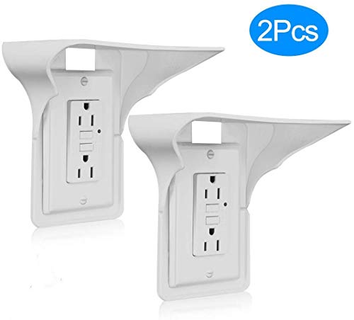 RUONIA Wall Outlet Shelf Easy Installation Power Perch Works with Standard Vertical Duplex/Decor Outlets, Charging Shelf for Devices up to 7 lbs 2 Pack