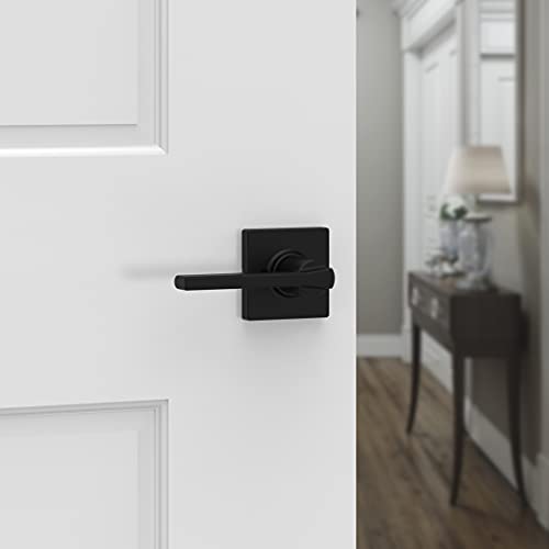 Kwikset Casey Passage Door Lever For Hall/Closet Door In Matte Black #TOP3