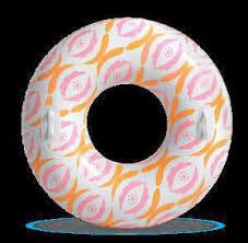Image of Timeless Print 45IN Inflatable Swimming Rings| Round Floater with Handle for Safety |Swim Tube for Kids 9+ & Adult| Pool Floating Lounge for Pool Party, Lake, Beach | Swimmer Training Aid