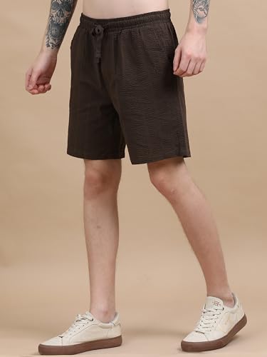 Image of StitchX Men's Airport Look Textured Seersucker Cotton Resort Shorts