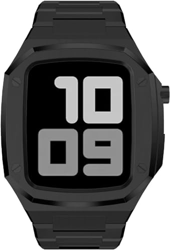 Kit de modificación de acero para Apple Watch 45mm que transforma tu reloj en una pieza de lujo 1