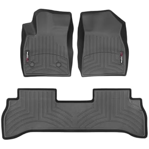 WeatherTech Custom Fit FloorLiners for Buick Encore GX - 1st & 2nd Row (441617-1-2), Black