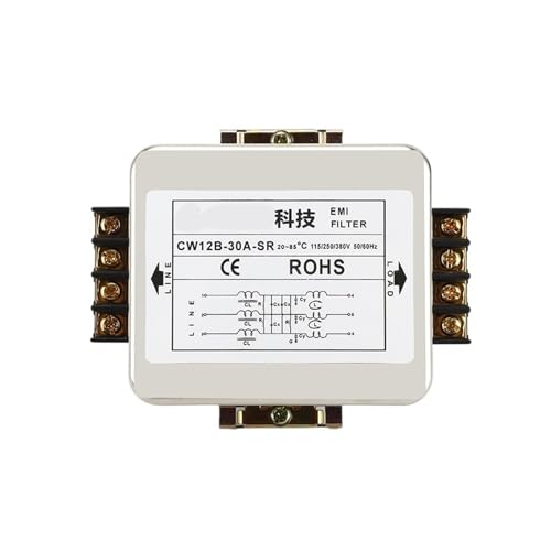 Filtro trifásico CW12B-SR de 30A para carril DIN con bloque de terminales 2