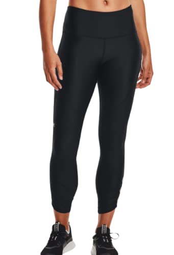 Under Armour Women's HeatGear Ankle Leggings (Black/Metallic Silver-001, Small)