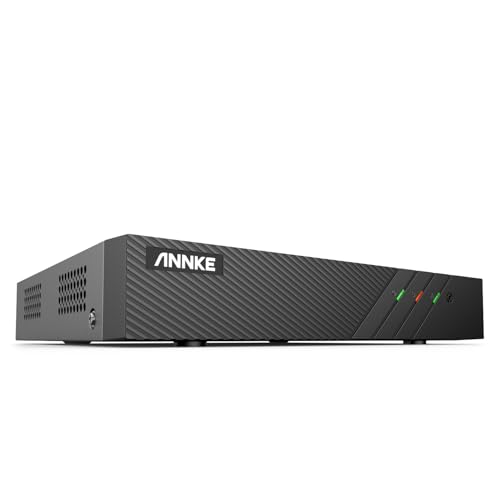 ANNKE 8CH PoE NVR Überwachungssystem Rekorder für 24/7 Aufnahme, Innen und Außen Sicherheit, unterstützt 8X 6MP/5MP/1080p/720p HD PoE IP Kameras, H.265+ (HDD Nicht enthalten)