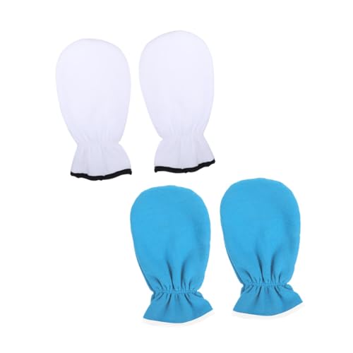 Housoutil Elastic Fit Exfoliating Bath Gloves Paraffin Wax Therapy Mitts Professional Spa Gloves
