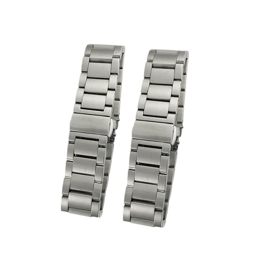 Correa de reloj 20mm de acero inoxidable para Seamaster AT150 plateada 3