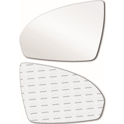 New Replacement Mirror Glass with Full Size Adhesive for 2008-2016 Smart Fortwo Driver Side View Left LH