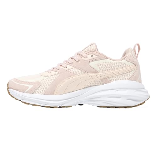 PUMA Women's Hypnotic Leather Shoes, Black-Warm White-Alpine Snow, 74