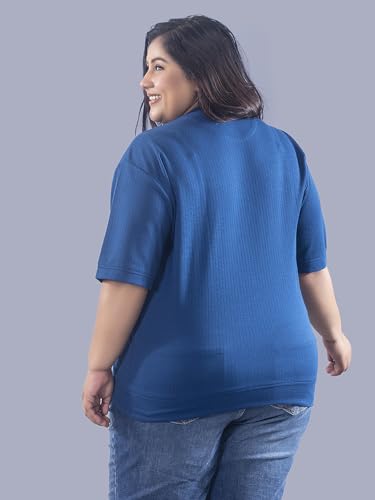 Image of CUPID Women Plus Size Cotton Round Neck Half Sleeve Casual T-Shirt, Sleep, Night, Yoga, Daily Gym n Lounge Wear a Short Tee n Top for Ladies