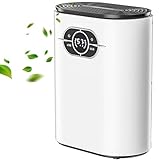 Deshumidificador con pantalla digital, control remoto, apagado automático, temporizador de 24 horas para el hogar, oficina, sótano, secado de lavandería