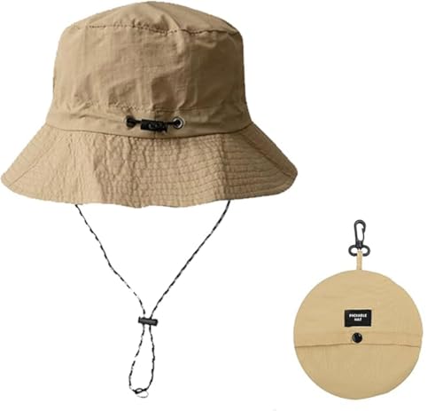 BOBOZHONG Sombrero de Sol Unisex de ala Ancha, Ajustable e Impermeable, Plegable y Transpirable para Hombre y Mujer, para Playa, Pesca, Safari y Actividades al Aire Libre