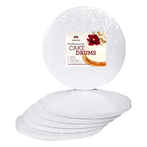 Enjay 12" White Round Drum, 1/2", 6 Count Cover