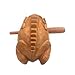 Wooden Frog Guiro, Musical Instrume Wood Percussion, Handcrafted Decor,Funny Instruments Nature Wood Music Home Garden Decoration Gift (L)