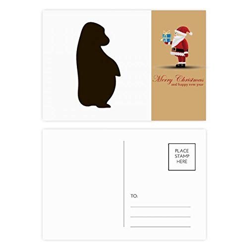 Cartes postales orang-outan noir rigides qui ne se plient pas pendant l'envoi