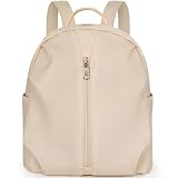 FREEAMG Mini Backpack for Women, Cute Light Weight Backpack, Purse Ladies Small Backpacks, Casual Daypack for Daily Travel, Beige