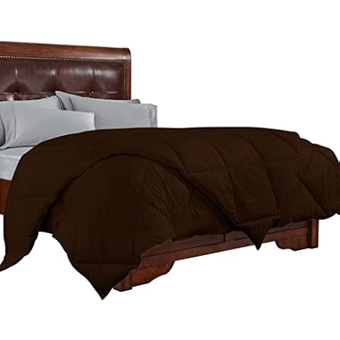 Tony's Textiles Luxury 5-Piece Diamond Comforter Set Premium Quality 600 GSM 1000 Thread Count 100% Egyptian Cotton Super Soft - (Twin/Twin XL Size, Chocolate Striped) Cover