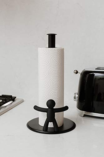 Porta Papel Toalha Buddy Cor Preto Em Aco Umbra Preto