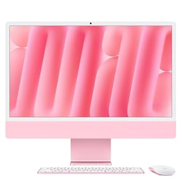 Apple 2024 iMac (de 24 polegadas, Chip M4 da Apple com CPU de 10 núcleos e GPU de 10 núcleos, 16GB Memória unificada, de 256 GB) - rosa