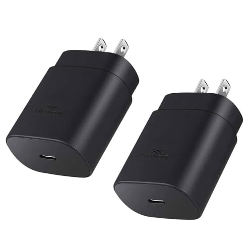USB C Charger Block, 25W USBC Super Fast Charging Adapter for iPhone 16 15 14 13 Pro Max Samsung Galaxy S25/S24 Ultra/S23/S22/S21/S20/Note20, Wall Charger Cube Power Plug, 2 Pack