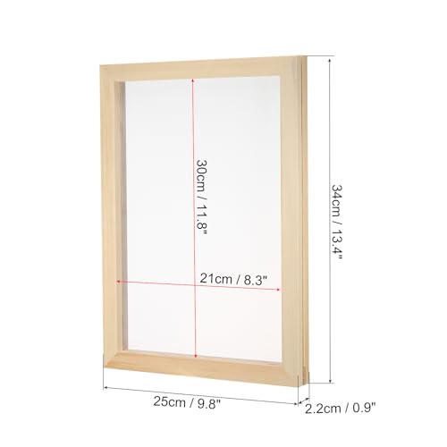 PATIKIL 13.4"x9.8" A4 Wooden Paper Making Screen - Image 2