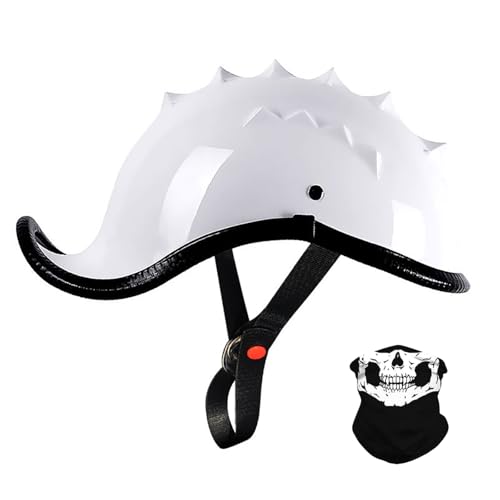 Casco De Motocicleta Retro De Medio Casco Casco De Ciclomotor Cruiser Diseño De Gorra De Béisbol Homologado por La ECE Diseños Exquisitos Universal para Todas Las Estaciones C,L(60-61CM)