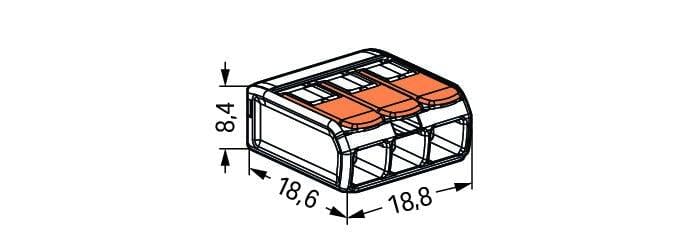 Image of WAGO 221-413 | 3-Conductor Wire Connector | Pack of 12 | Tool-Free, Trusted German Engineering - For Quick & Reliable Electrical Connections