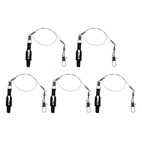 Tachiuwa 5pcs Downrigger Release Clip 12  Leader & Cannonball Snap Power Grip Plus