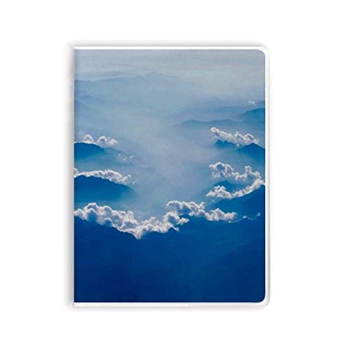 Journal intime gris ciel brouillard souple carnet d'écriture motifs nuages