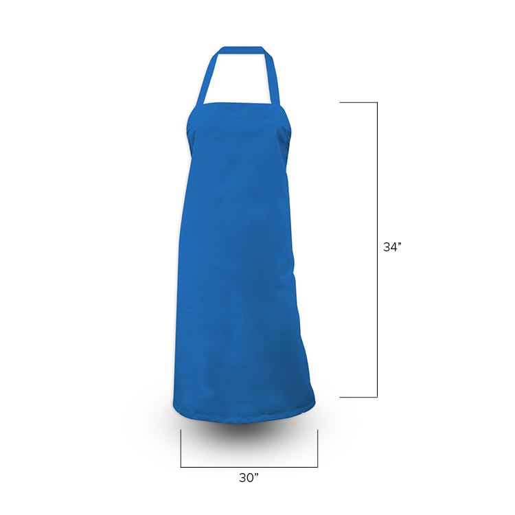 PINNACLE 12 Pack Full Bistro Apron - Single Pocket A2006 - White
