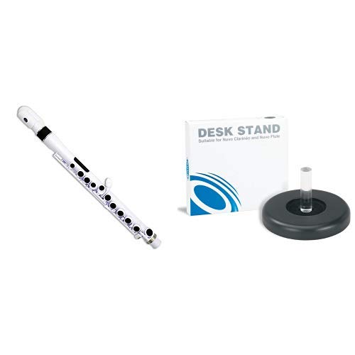 NUVO �k�[�{ �v���X�`�b�N���Ǌy�� ���S�h���d�l �t���[�g C�� jFlute 2.0 White/Black N220JFWB ��p�X�^���h�t���Z�b�g �y�������K�i�z
