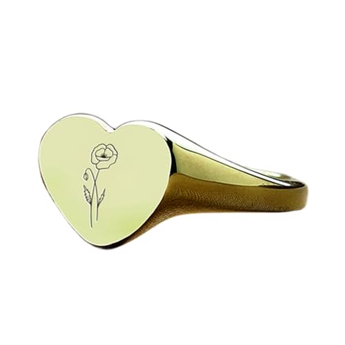 Bague fleur cœur en argent plaqué or pour sublimer vos tenues d'été