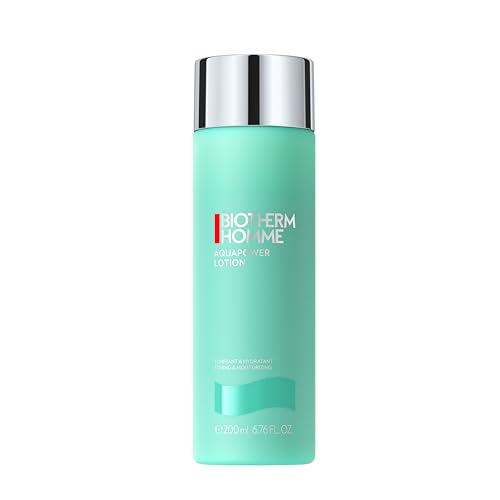 Biotherm Aquapower Toning & Moisturizing Face Lotion for Men, with Biotech Plankton & Oligo Sugars, Prevents Razor Burn and Skin Redness for Soothed & Hydrated Skin