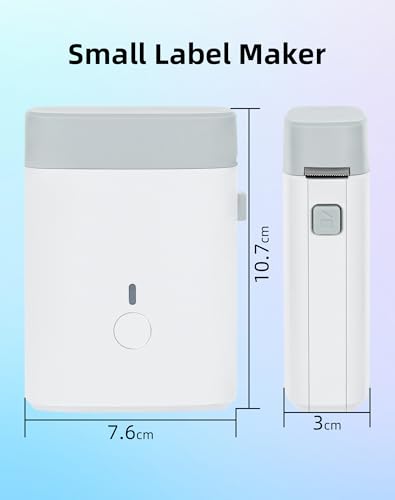 Image of Bluetooth Label Maker Machine with Tape - Mini Label Maker Simple Printing, Easy to Connect, 203DPI HD Printing, with Multiple Templates for Home Office Organization