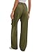 Gracyoga Green Cargo Pants for Women Casual Baggy High Waisted Wide Leg Work Y2K Streetwear Trousers with Pockets Fashion Bottoms X-Large