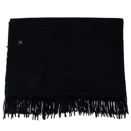 Châle chauffant de luxe écharpe d'épaule noire drapé élégant 27 x 79 pouces pour femme