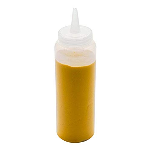 Image of Restaurantware-8 Ounce Condiment Squeeze Bottle, 1 With Lid Plastic Squeeze Bottle - Precison Dispensing Tip, Flexible, Clear Plastic Squeeze Bottle For Sauces, For Sauces, Spreads, Or Condiments,