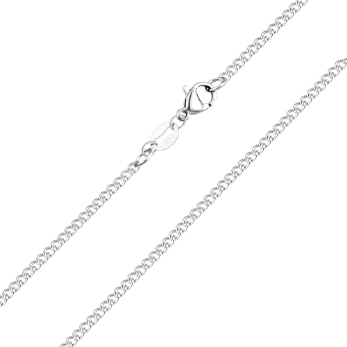 bifriend Delicate S925 Silver 16 18 20 22 24 26 28 30 Inch 2.0mm Thick Italian Chain Choker Necklace Jewellery (20)