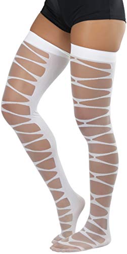 Image of ToBeInStyle Women's Sheer Banded Thigh High Socking w /Opaque Band
