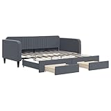 【Grand espace de rangement :】 ce lit d'appoint dispose de deux tiroirs à roulettes qui offrent suffisamment d'espace pour ranger vos vêtements, chaussettes, jouets, coussins, etc.