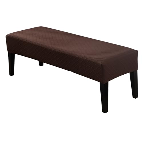 Image of SearchI Dining Bench Cover, Stretch Washable Long Bench Seat Covers, Rectangle Dining Table Bench Slipover for Dining Room, Living Room, Kitchen(Coffee)