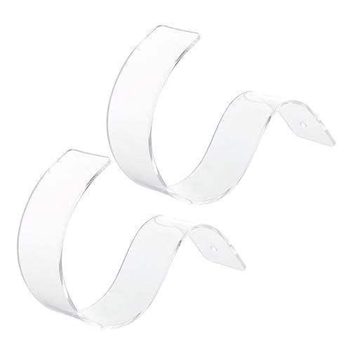 Cabilock 2pcs Acrylic Belt Holder Clear Belt Rack Organizer Clear Display Stand Belt Display Belt Rack Holder Display Shelves Stands for Display Key Product Women Belt Holder Men's Belts