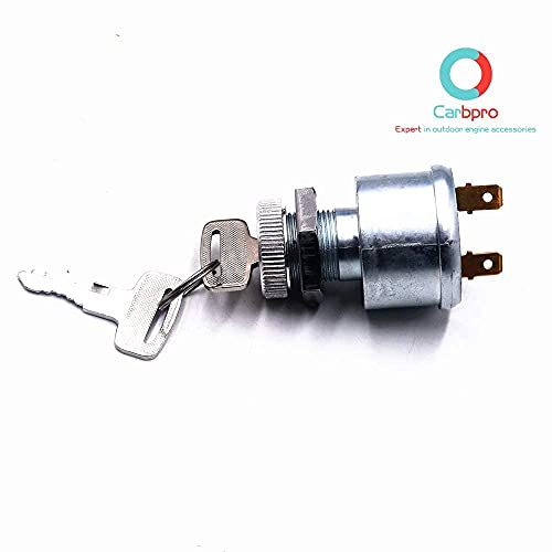 Carbpro For Golf Cart Key Switch For Ezgo For Golf Cart Ignition Switch 17421G1, 2 Prong 4 Key Free Terminals & Carabiner #TOP4